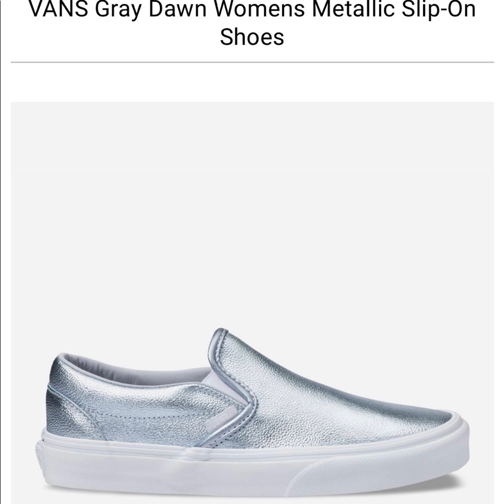 Vans Slip On Sneakers Silver